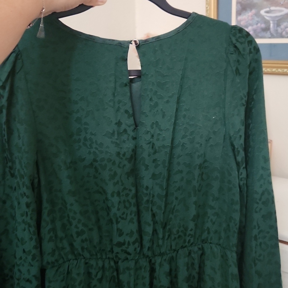 Leopard print Green Girls Dress Party Wedding Christmas Xl - Picture 11 of 12